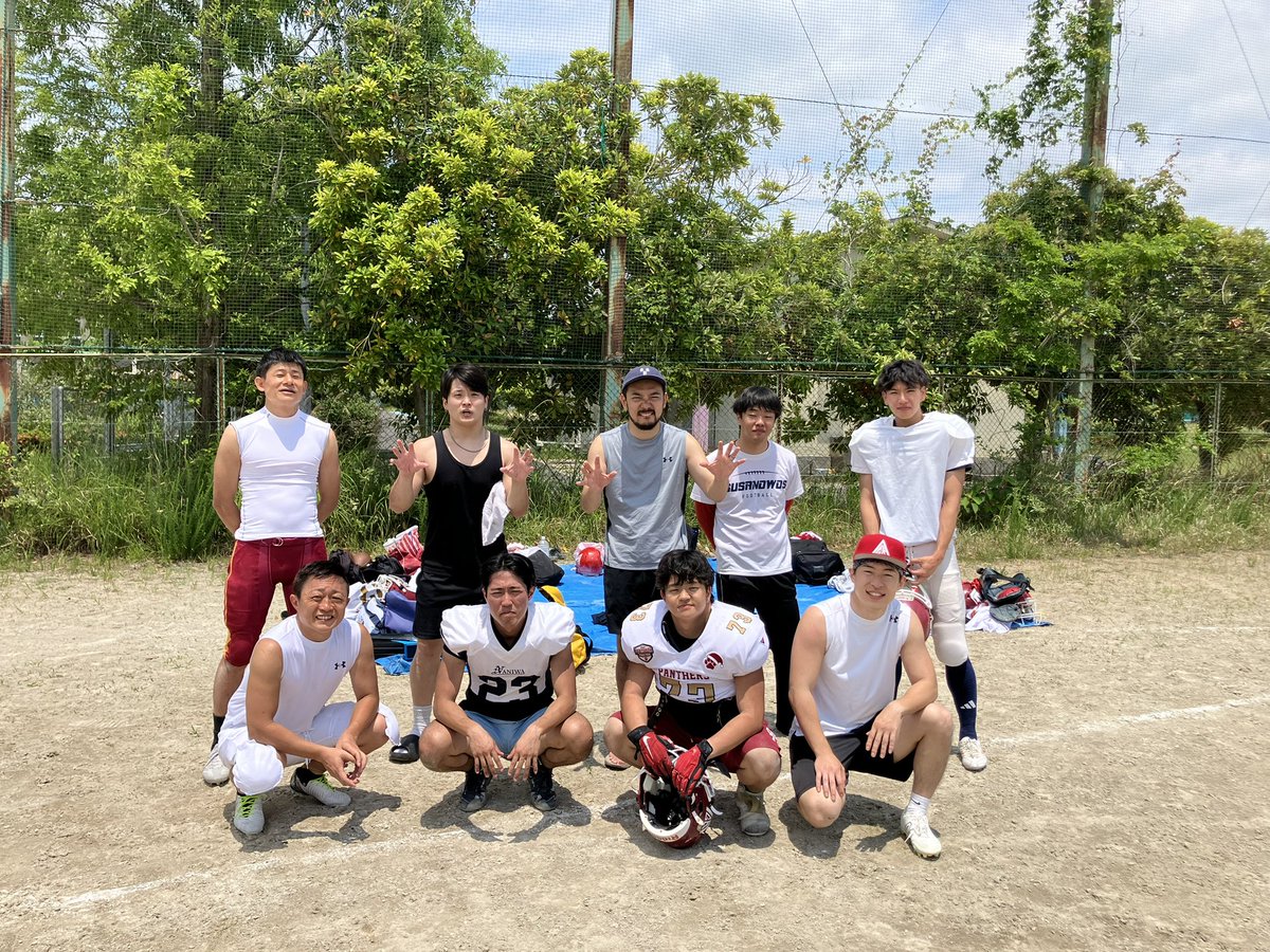 本日は大阪教育大学さんとの合同でした。
<a href="/OKU_DRAGONS/">大阪教育大学 アメフト部 DRAGONS</a> 

メージたくさん楽しかったです

ありがとうございました！

#アメフト
#アグレッサーズ
#JPFF