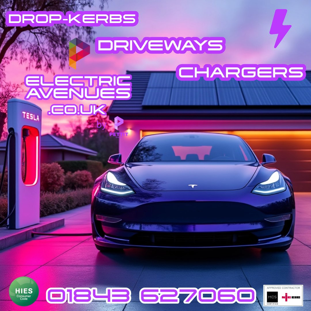 Drop-Kerbs... Driveways... Chargers...
energise your EV from free with our Solar &amp; Battery packages!
One Call, One Contractor!
#Solar #BatteryStorage #EVChargers #Tesla #ElectricVehicles #Driveways