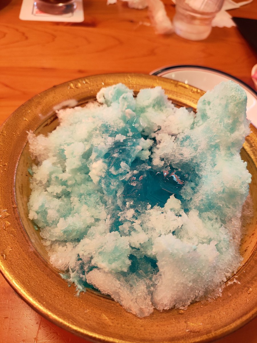 クッピーラムネ氷！中にぷるぷるゼリーもたっぷり入ってて涼やかうまし♪