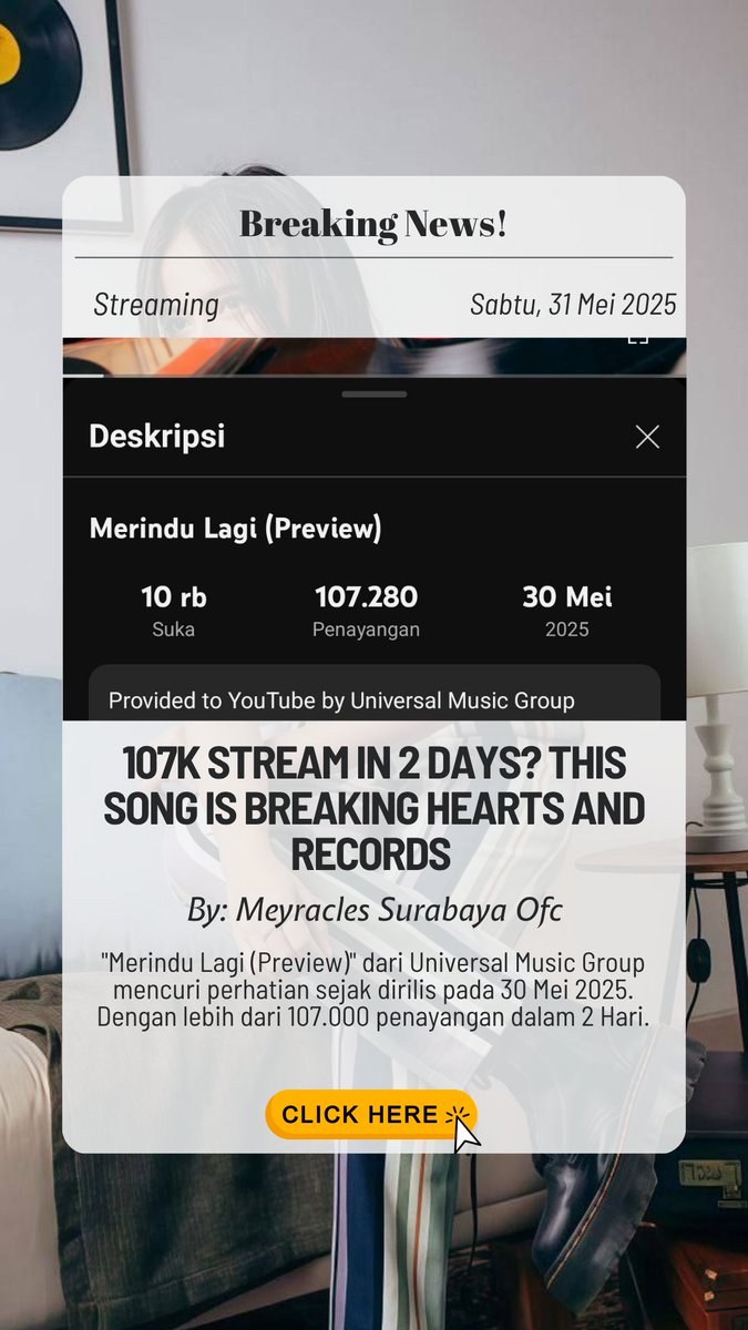 meyraclessby's tweet photo. Yeay! 100k Views ππ, Terima kasih meyracles atas kerja sama nyaa, gas lanjut terus streaming preview nya! ππ€
#BreakingNews
#MesaHira
#streaming
#Meyracles https://t.co/tyM0ppAyqp
