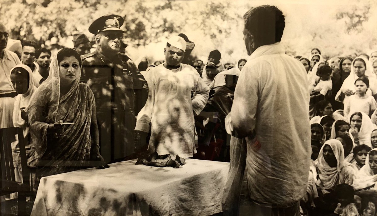 Maharaja Hari Singh Ji and Maharani Tara Devi Ji interacting with people in Jammu &amp; Kashmir.