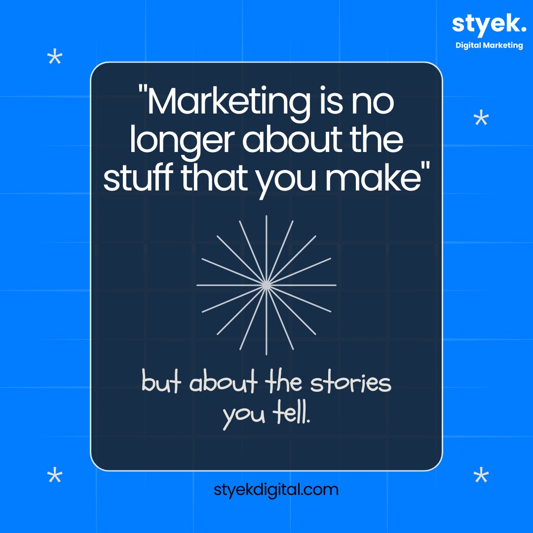 styekdigital's tweet photo. Great brands aren’t built on products—they’re built on powerful stories. Let’s create yours.
#BrandStrategy #MarketingTips #StorytellingForBusiness #GrowOnline #DigitalBranding https://t.co/KtfQK9pyLW