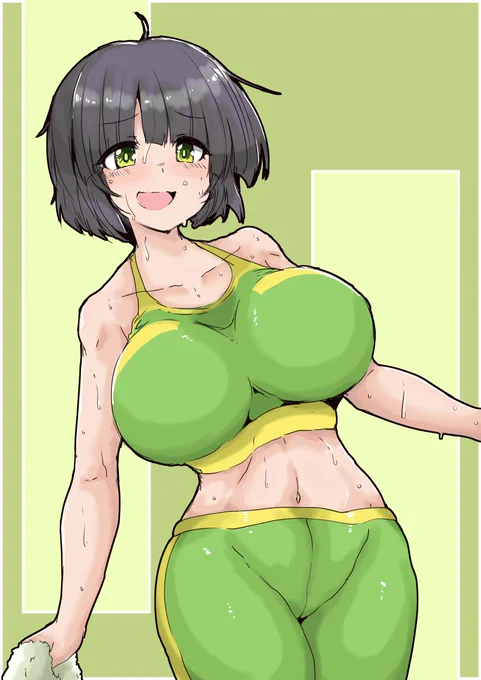 今日の日課は汗だくスポブラパンツセイカさんです