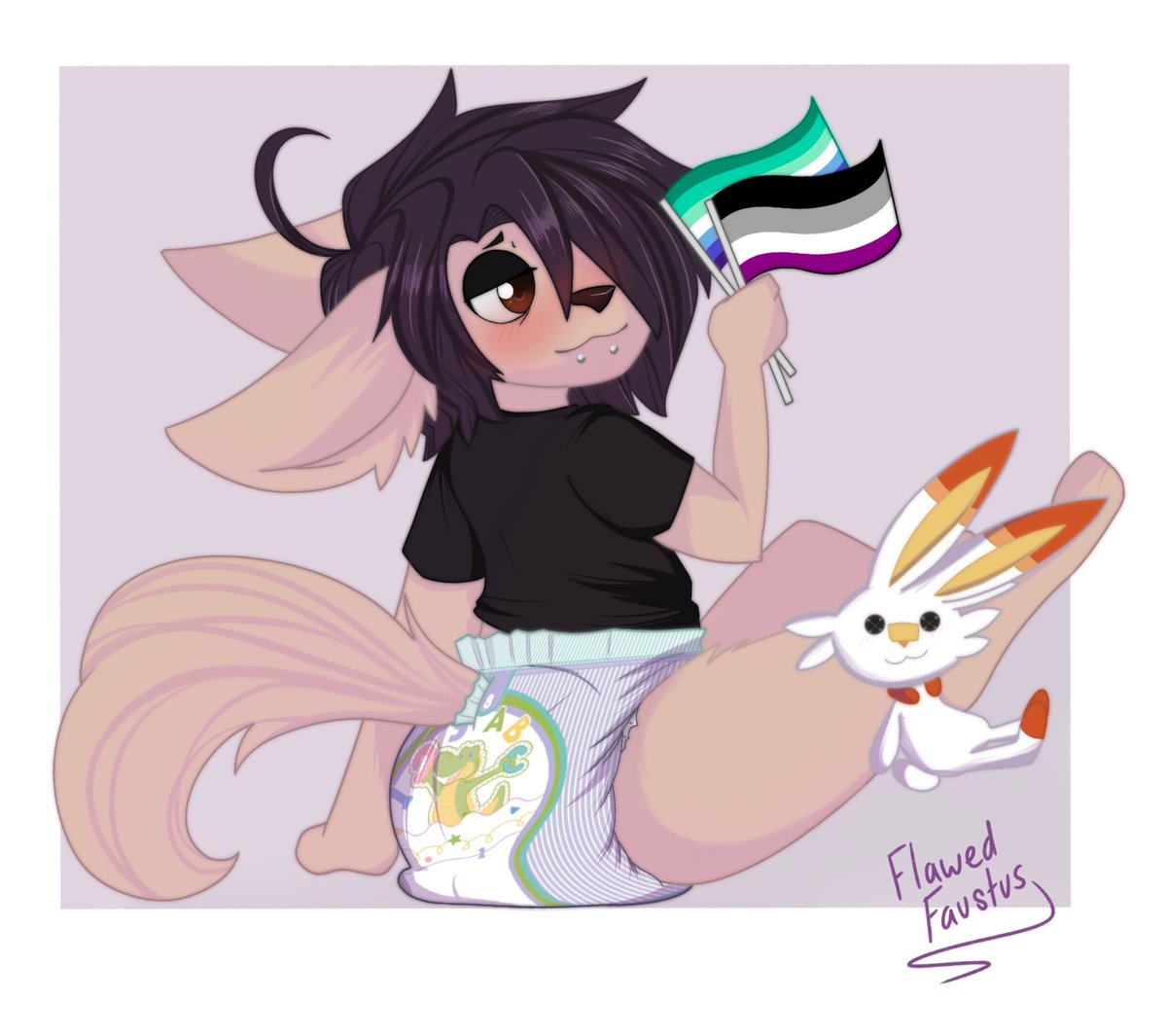 FlawedFaustus's tweet photo. A little something for pride month. 

#abdl #diaperfur https://t.co/tT9Ol6TBFf