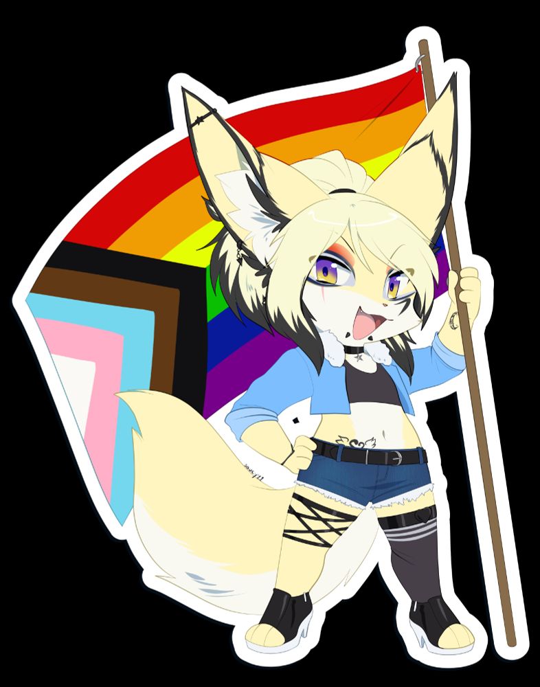 HAPPY PRIDE! 🏳️‍🌈🏳️‍⚧️

🎨: Saucy

#Caylin #SomeLittleShxT #Pride