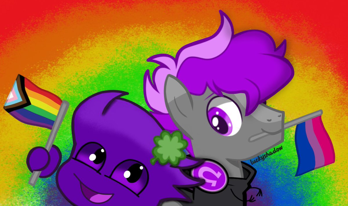 Its_Luckyshadow's tweet image. Happy Pride Month 🏳️🌈
Be you! Be happy! You are loved 💜
•
•
•
#art #lgbt #digitalart #pride #PrideMonth #pony #oc