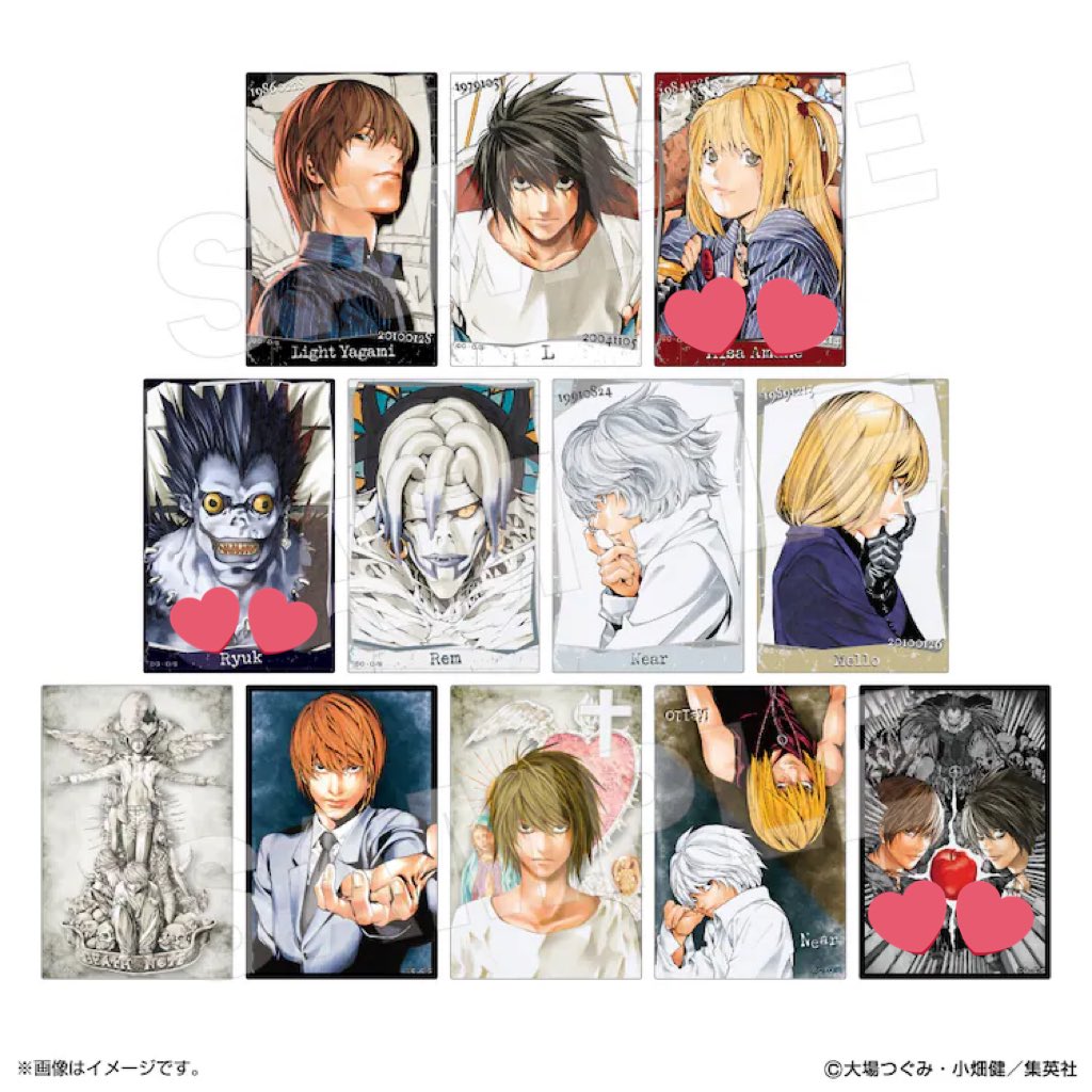 _00wet's tweet photo. DEATHNOTE デスノート イラストカードコレクション パルコ　交換 買取 譲渡

譲：L、メロ、レム、
求：定価＋送料 or💕のもの

・リュークはレムとの交換のみ
・郵送での交換となります。
・定価でのお譲りの場合、Lはレムとまとめて交換していただける方優先

お気軽にお声掛けください◎ https://t.co/ij1zr8CbBE