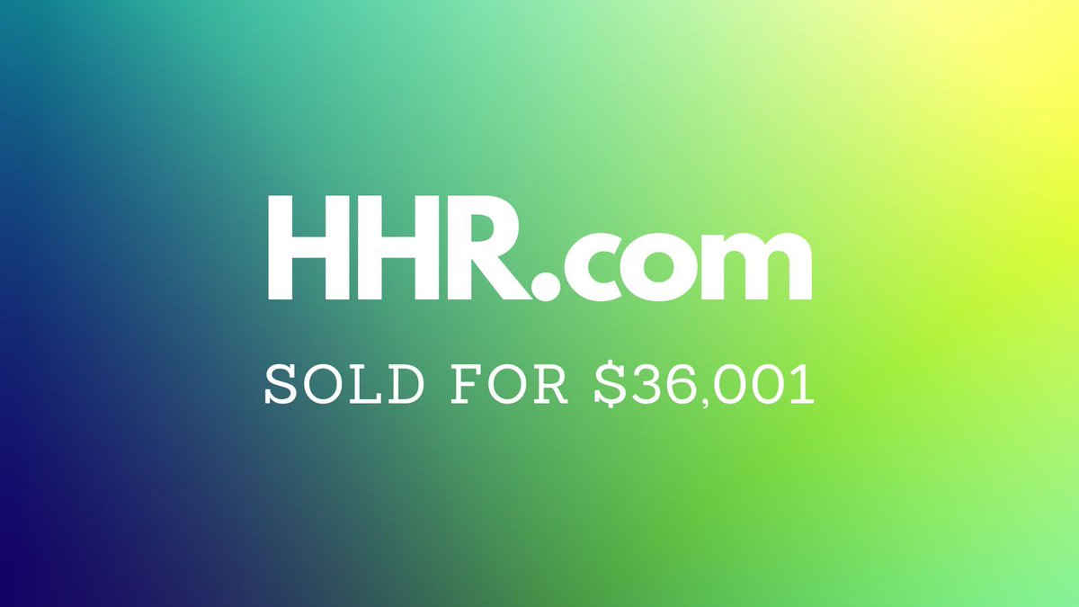 Yesterday saw $434k in domain name sales including:

$36,001 HHR․com
$18,999 MindLab․ai
$15,000 Matters․ai
$11,000 8605․com
$8,500 HomeStory․ai
$4,995 Kela․io

MindLab․ai last sold for $810, Matters․ai for $120, HomeStory․ai for $140, and Kela․io for $36 🔥 

Full list