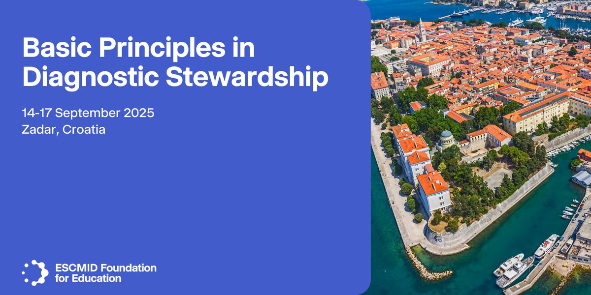 Join our course on "Basic principles in diagnostic stewardship" to develop practical skills in diagnosing &amp; treating bacterial infections using a standardised approach. Sign up today!

📍Zadar, Croatia
🗓️ 14-17 Sept
💡Learn more: ow.ly/jHn750VZQ7j