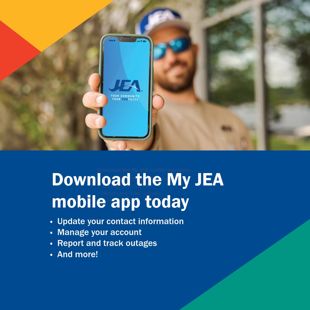 June 1 marks the start of hurricane season. 

You can connect with JEA when you have the My JEA mobile app. 

Download it now.🌀 jea.com/app