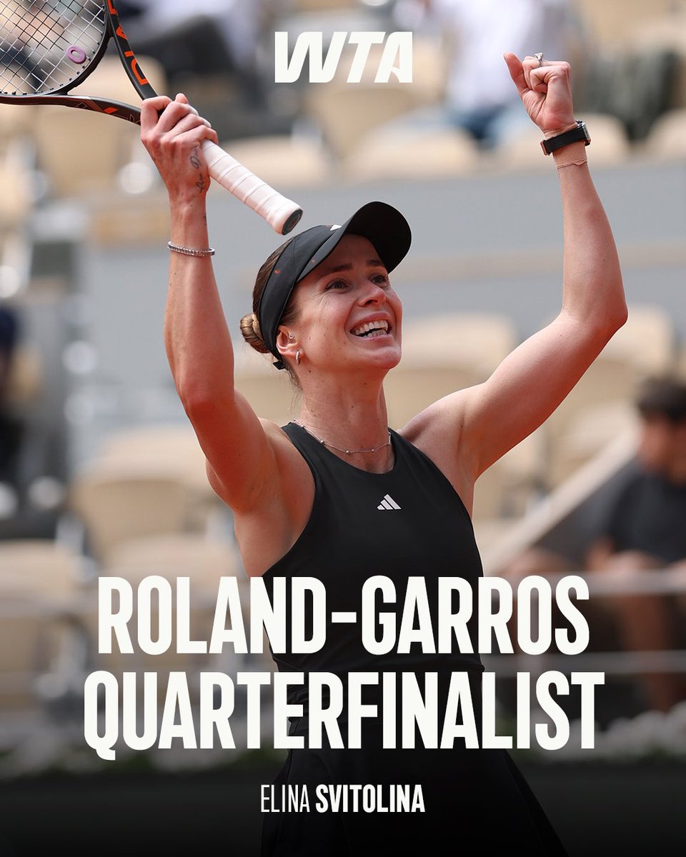 wta (@wta) on Twitter photo Quarterfinals are calling! ☎️
<a href="/ElinaSvitolina/">Elina Monfils</a> defeats Paolini 4-6, 7-6(6), 6-1, saving three match points along the way.
#RolandGarros Quarterfinals are calling! ☎️
<a href="/ElinaSvitolina/">Elina Monfils</a> defeats Paolini 4-6, 7-6(6), 6-1, saving three match points along the way.
#RolandGarros