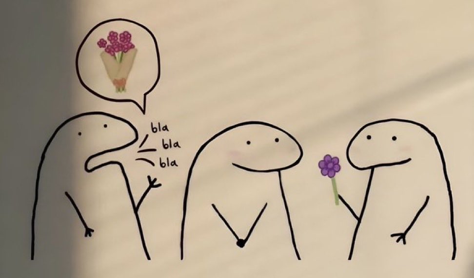 la diferencia entre hacer y decir.