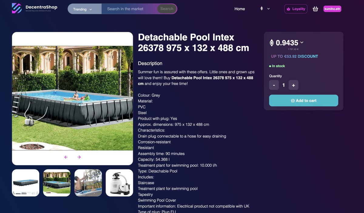 GM CryptoBro  , Summer is coming  ☀️don't forget Beta.decentrashop.com delivery across the european union even for a swimmingpool 🏊‍♂️