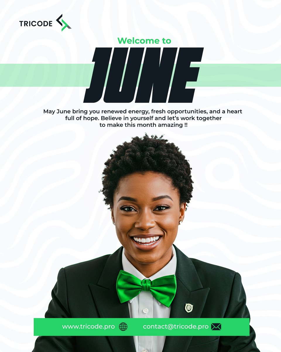 tricodepro's tweet image. 🌟 Welcome to the Month of JUNE! 🌞

This June, may you be powered by renewable energy, guided by smart strategy, and fueled with consistent cash flow. 💡📊💰

Let’s build. Let’s scale. Let’s win.
#TRICODEPRO #JuneGoals #SmartTechMoves #CashFlowSeason #AI #dev #TechHub