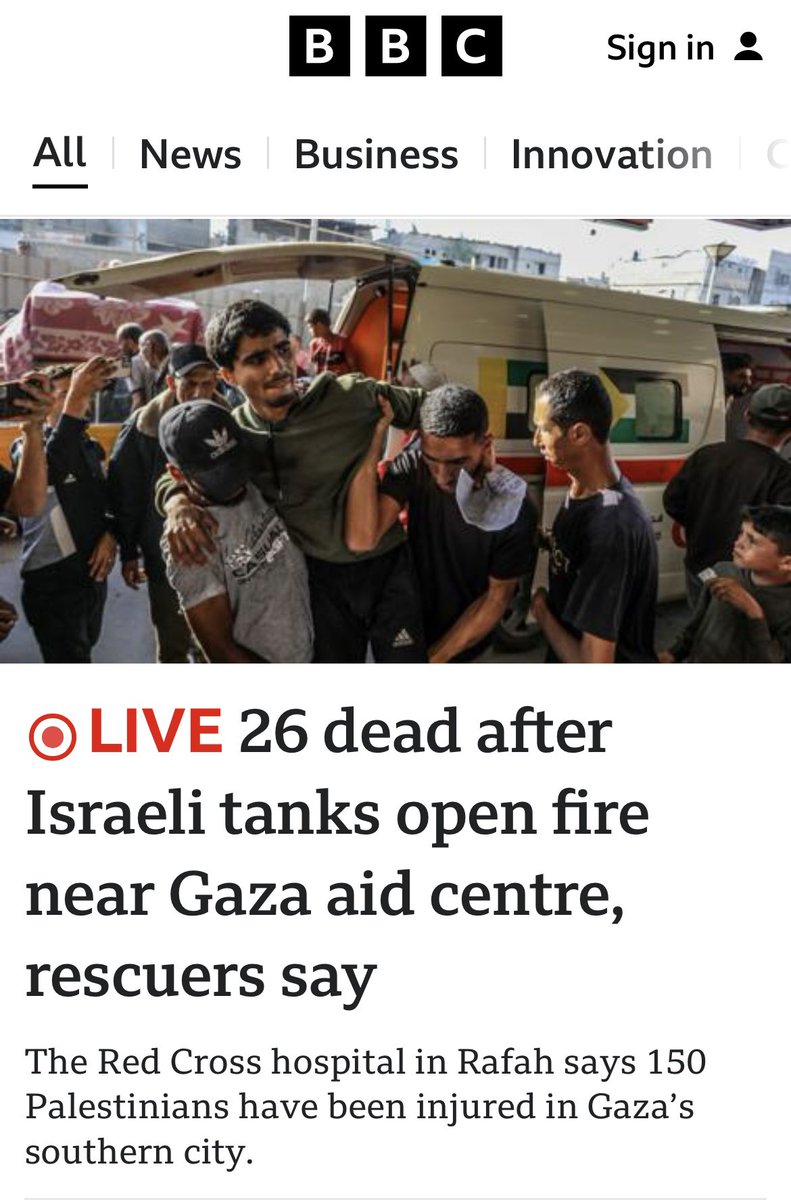 naftalibennett's tweet photo. Here’s the PROOF:

This is the SPECIFIC food distribution site, at the PRECISE time that Israeli tanks supposedly shot them. 

Nothing. No shooting. Everything going well. 

100% fake. 

The headline is simply a LIE. 

This is simply unbelievable. 
When it’s about Israel, all slander works.