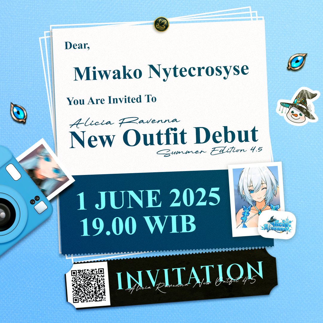 Beb <a href="/AliciaRave_/">Alicia Ravenna Ch. ❄️Valley || L2D Commision OPEN</a> undang miwa buat baju baru nih gaes hari ini, JANGAN LUPA DATENG YA CMIMIW!!

Hari : Minggu, 1 Juni 2025
Jam : 19.00 WIB
Link : youtube.com/watch?v=36HVXm…