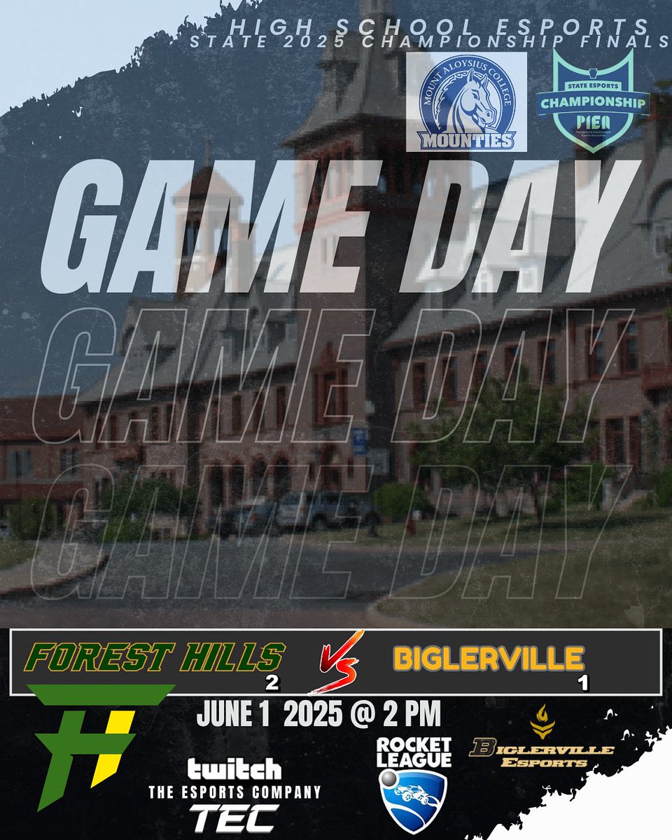ForestHills ESports (@fhrangeresports) on Twitter photo Wake up! It’s GAME DAY! We are back for Day 2 of the <a href="/pieaesports/">PIEA | Interscholastic Esports</a> Championship <a href="/RocketLeague/">Rocket League</a> Finals at <a href="/mountiesgg/">Mount Aloysius Esports</a> ! Live at 2pm we will take on Biglerville for a shot at the State ESports Championship! 🚗 Wake up! It’s GAME DAY! We are back for Day 2 of the <a href="/pieaesports/">PIEA | Interscholastic Esports</a> Championship <a href="/RocketLeague/">Rocket League</a> Finals at <a href="/mountiesgg/">Mount Aloysius Esports</a> ! Live at 2pm we will take on Biglerville for a shot at the State ESports Championship! 🚗