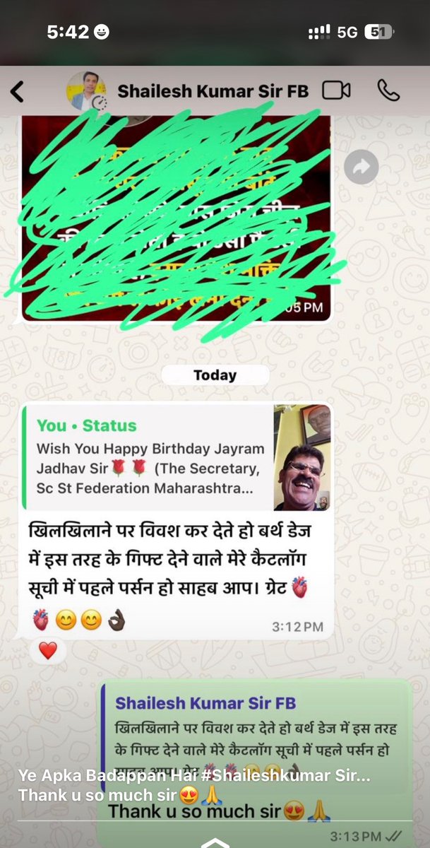matangkumar's tweet photo. #All time I wish Birthday By Video call
#ShaileshKumar Sir #appreciate my birthday wish Style
#Thank_You_Shailesh_Kumar_sir😍
@chetanshendge @hemant_mahakal @amhiraigadkar @dayakamPR @mahanayaknews https://t.co/TvL7FNRKuj