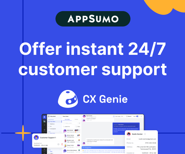 saasdeel's tweet photo. Enhance customer support with CX Genie! 🤖✨

Deliver 24/7 AI-powered customer support and white-label the solution to resell to your agency clients. Boost efficiency and unlock new revenue streams!

👉 Learn more: https://t.co/LZUG3RncPo

#CXGenie #AICustomerSupport https://t.co/zF6onoS63T