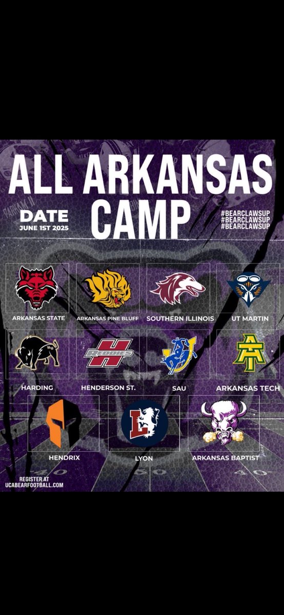 trisranray8's tweet image. Ready to compete today at @UCA_Football All Arkansas Camp!