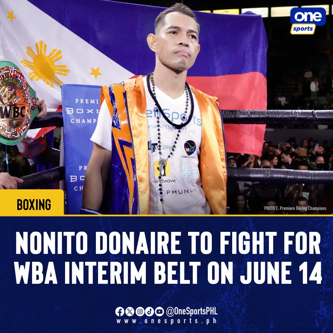 FILIPINO FLASH RETURNS ⚡️

Another Filipino boxing legend is set to make a comeback as Nonito Donaire returns against Andres Campos of Chile for the WBA Interim World Bantamweight title on June 14 in Buenos Aires, Argentina.   

#DonaireCampos #OneSports