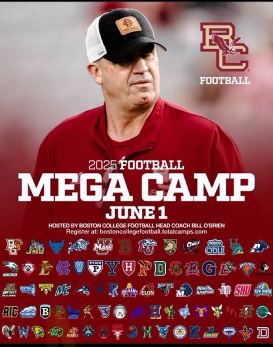 New England Football Journal ® 🏈 (@newftbj) on Twitter photo We will be at the <a href="/BCFootball/">Boston College Football</a> Mega Camp today from 12-4 pm. We will have interviews from the camp. Camp month is here. Follow along for more updates. We will be at the <a href="/BCFootball/">Boston College Football</a> Mega Camp today from 12-4 pm. We will have interviews from the camp. Camp month is here. Follow along for more updates.