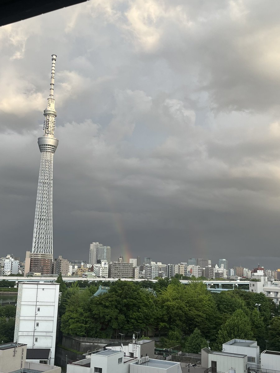 そういうば夕方に虹見たの！🌈
ダブルレインボー！！！