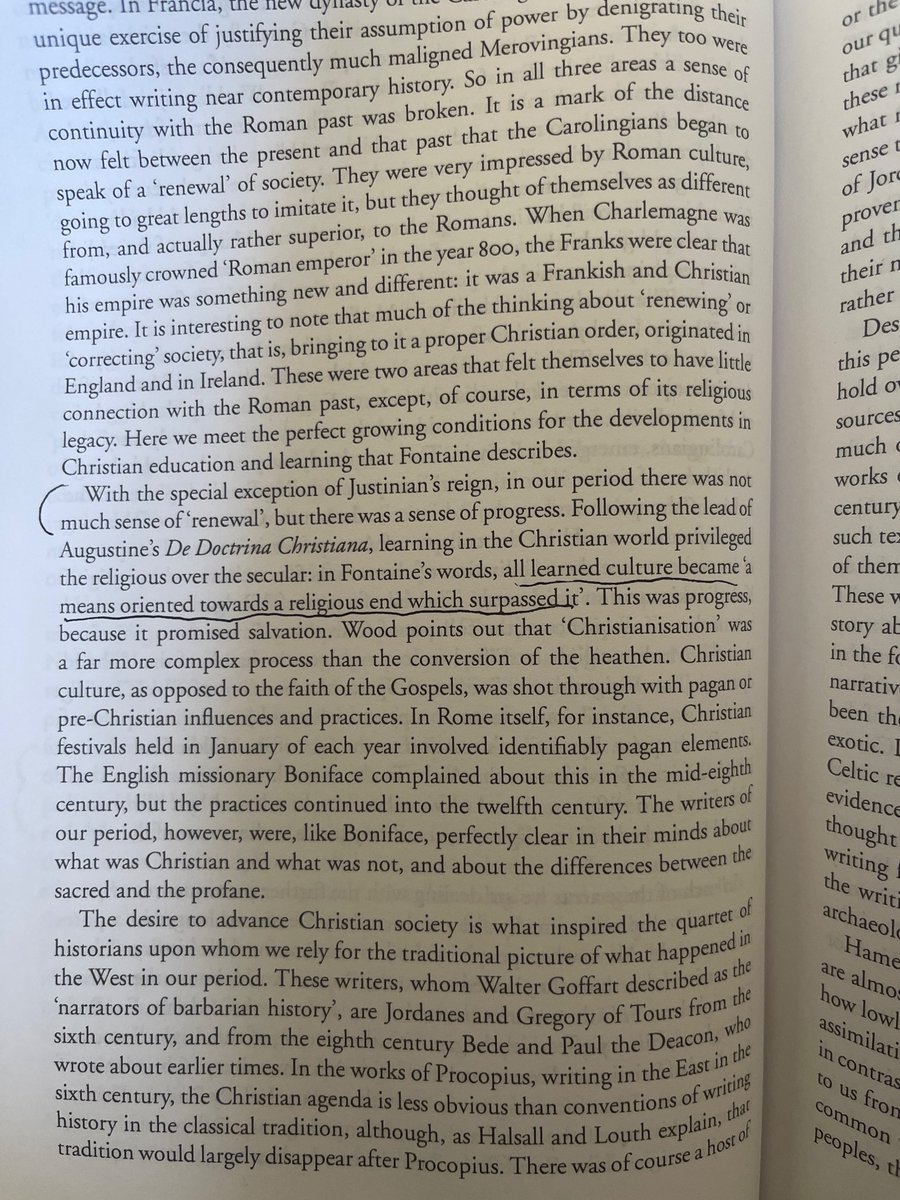 “There was not much sense of renewal, but there was a sense of progress.”

The world after WWII is a bizzare inverse of post Roman collapse. Only instead of God, our learned culture, on teh surface, has become oriented toward selfdestructive egalitarianism