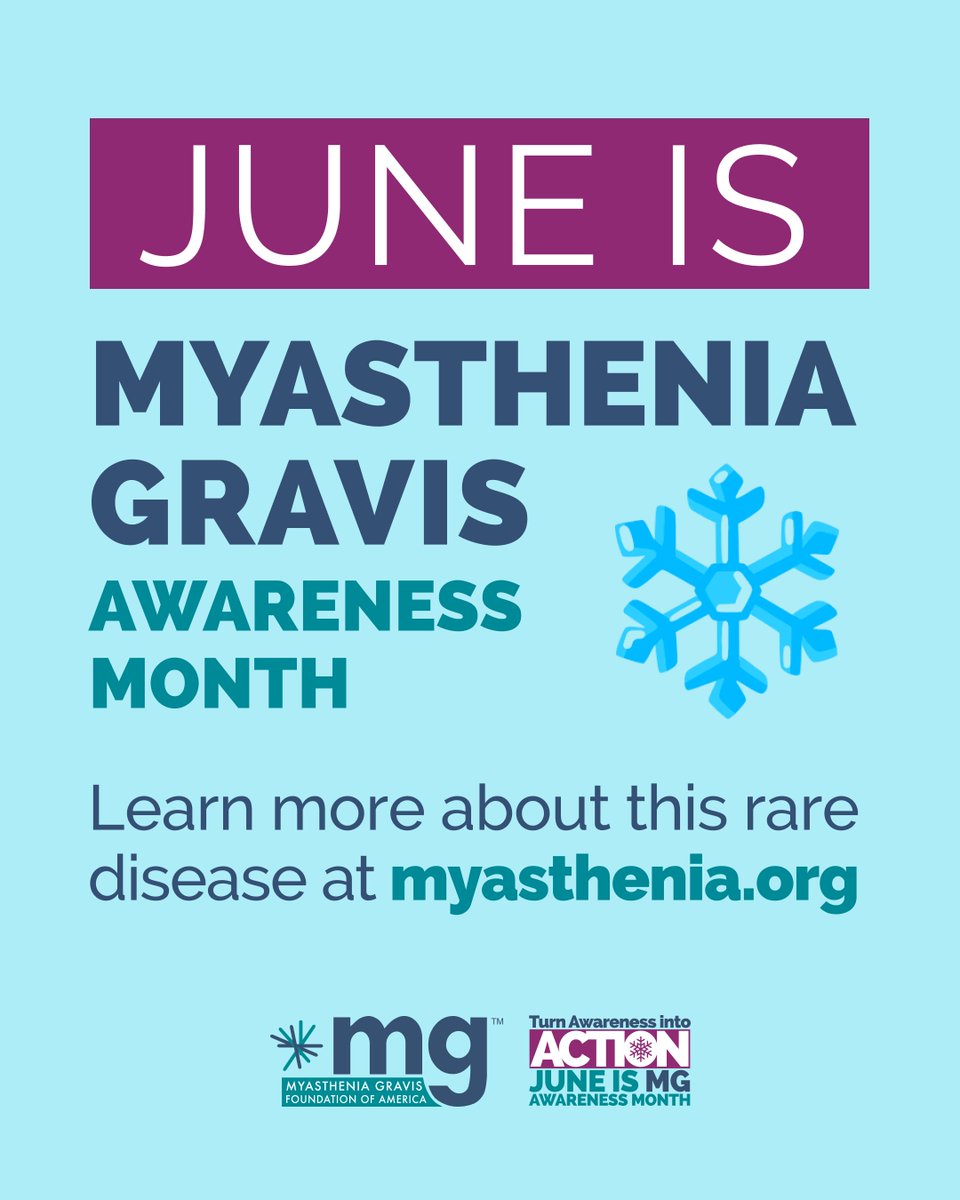 This MG Awareness Month, join thousands of others in raising awareness about #myastheniagravis – what it’s like to live with this disease, how it impacts your life, and how the MG Community is fighting for “a world without MG.” 

Take action for MG awareness!