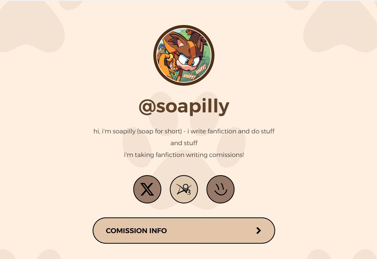 soapillytwt's tweet image. RT's appreciated !!
Hii i'm opening comissions because i am in desperate need of money &gt;__&lt; here's a link to my carrd &lt;3 for any details please DM me
soapilly.carrd.co