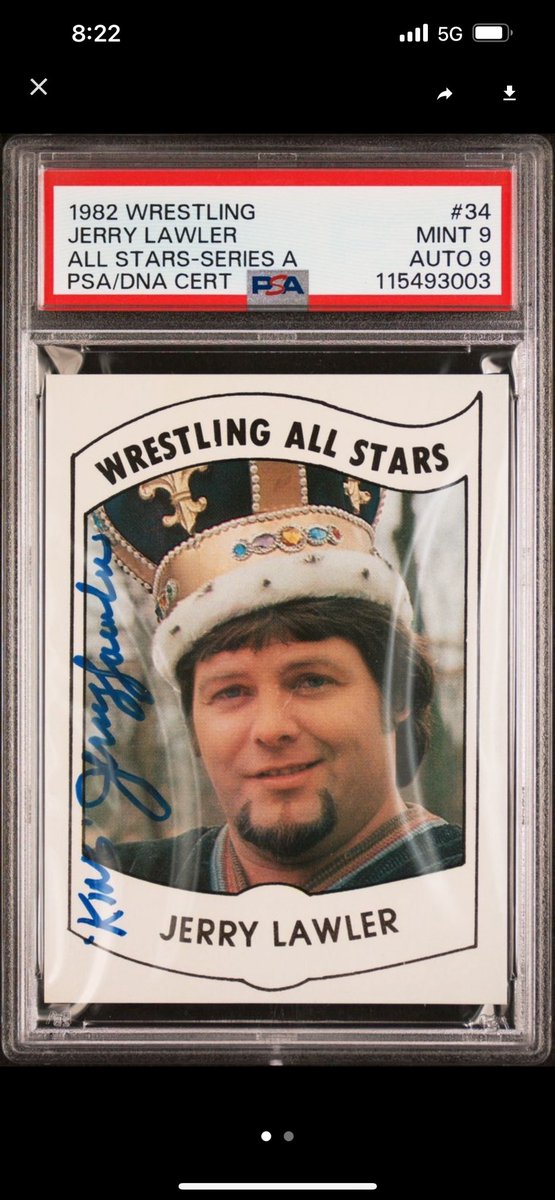 Uncle Danny (@danny313131) on Twitter photo It’s always fun to upgrade my 1982 Wrestling All Stars Autograph Set. <a href="/JerryLawler/">Jerry Lawler</a> did a great job on this card. This is a “Top Pop” too 😎 <a href="/CardPurchaser/">Card Purchaser</a> <a href="/woooo_double_up/">Woooo_Double_Up_Woooo_Woooo</a> <a href="/LasVegasSlabs/">LasVegasSlabs</a> <a href="/Tweet_Wrestling/">Tweet_Wrestling</a> <a href="/RealRichHopkins/">Rich Hopkins</a> #jerrylawler #1982wrestlingallstars #wrestlingcards #wwe It’s always fun to upgrade my 1982 Wrestling All Stars Autograph Set. <a href="/JerryLawler/">Jerry Lawler</a> did a great job on this card. This is a “Top Pop” too 😎 <a href="/CardPurchaser/">Card Purchaser</a> <a href="/woooo_double_up/">Woooo_Double_Up_Woooo_Woooo</a> <a href="/LasVegasSlabs/">LasVegasSlabs</a> <a href="/Tweet_Wrestling/">Tweet_Wrestling</a> <a href="/RealRichHopkins/">Rich Hopkins</a> #jerrylawler #1982wrestlingallstars #wrestlingcards #wwe