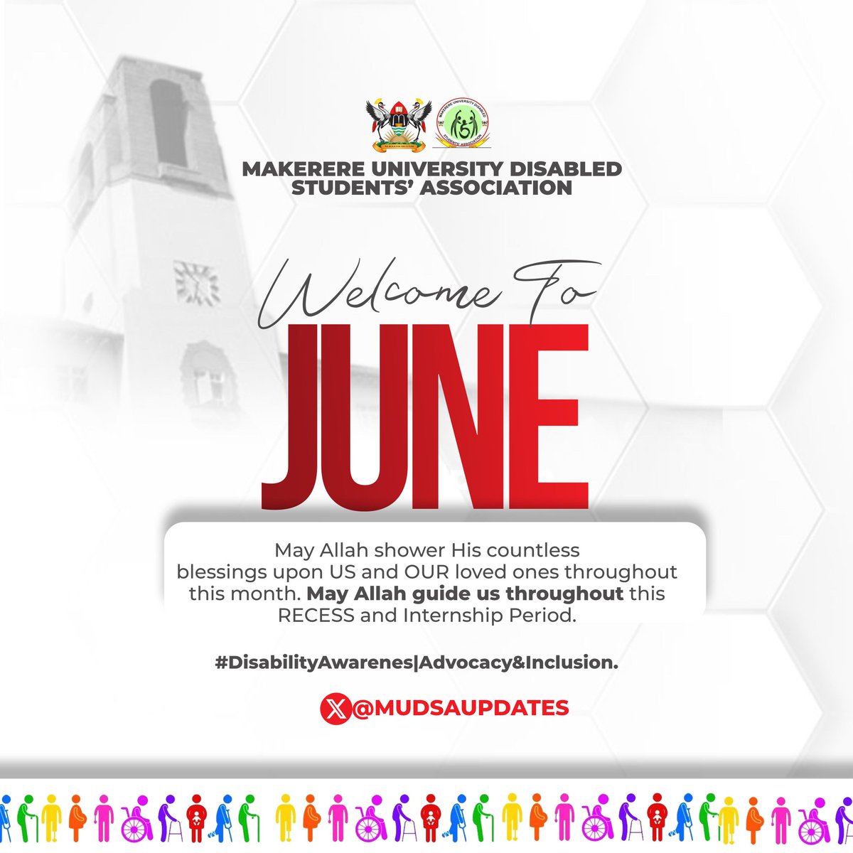 Bashir_SeniorAd's tweet photo. HAPPY NEW MONTH 🎊 'JUNE~2025'
✓May ALLAH shower HIS countless blessings upon US and OUR loved ones throughout this month.
✓ May Allah guide US throughout this RECESS and Internship Period.
#DisabilityAwarenes #Advocacy & #Inclusion.
@MUDSAUPDATES https://t.co/qz22atkdBI