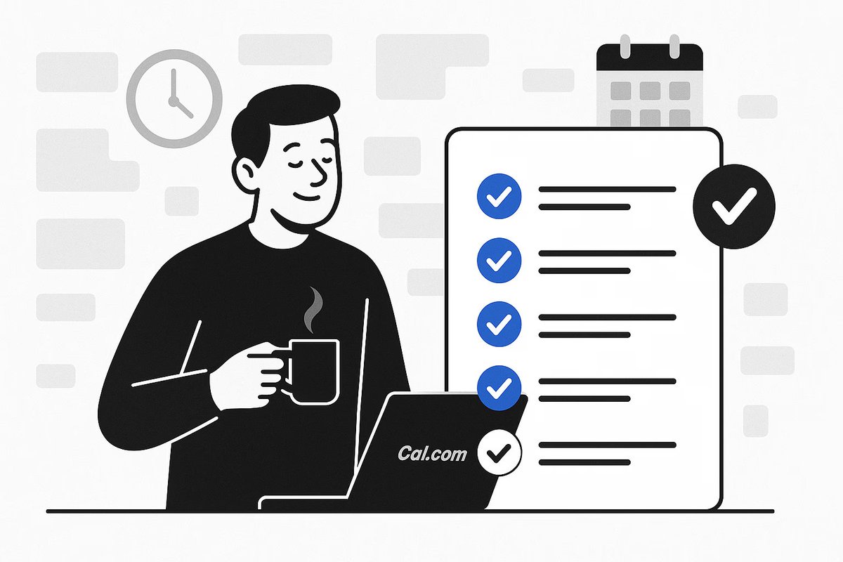 Cal.com (@calcom) on Twitter photo The secret to work-life balance is shutdown routine.
Closing your day with intention marks a clear boundary between work and personal time.
Schedule a recurring shutdown block with <a href="/calcom/">Cal.com</a> to make it part of your routine.
Make sure you're not reachable during those times. The secret to work-life balance is shutdown routine.
Closing your day with intention marks a clear boundary between work and personal time.
Schedule a recurring shutdown block with <a href="/calcom/">Cal.com</a> to make it part of your routine.
Make sure you're not reachable during those times.