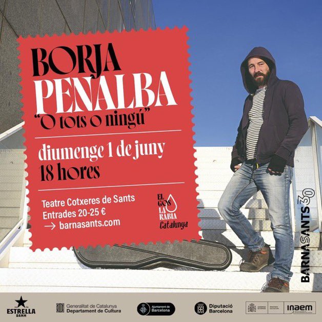 Hui a les 18h, a Cotxeres de Sants, dins del Barnasants, tinc el gust de posar veu i ànima al costat del Borja.
Un germà de regal. 
Compartirem cançons, silencis i veritats.
Us hi esperem.