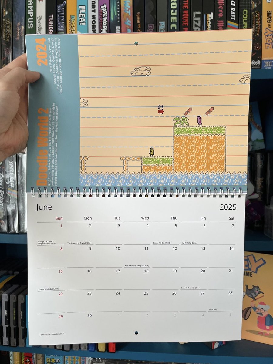 dale coop ☕️ (@dale_coop) on Twitter photo Happy June 1st! This month, we’re in great company with Doodle World 2, the adorable new NES game by <a href="/natepeters/">Nate</a> (<a href="/DoodleWorldGame/">🖍️ Doodle World 🖍️</a>). So cute! 😍
#NES #homebrew #nesdev #NESmaker #indiegames #gamedev #ファミコン #同人ゲーム <a href="/Arb_and_Delish/">Sean Robinson</a> Happy June 1st! This month, we’re in great company with Doodle World 2, the adorable new NES game by <a href="/natepeters/">Nate</a> (<a href="/DoodleWorldGame/">🖍️ Doodle World 🖍️</a>). So cute! 😍
#NES #homebrew #nesdev #NESmaker #indiegames #gamedev #ファミコン #同人ゲーム <a href="/Arb_and_Delish/">Sean Robinson</a>