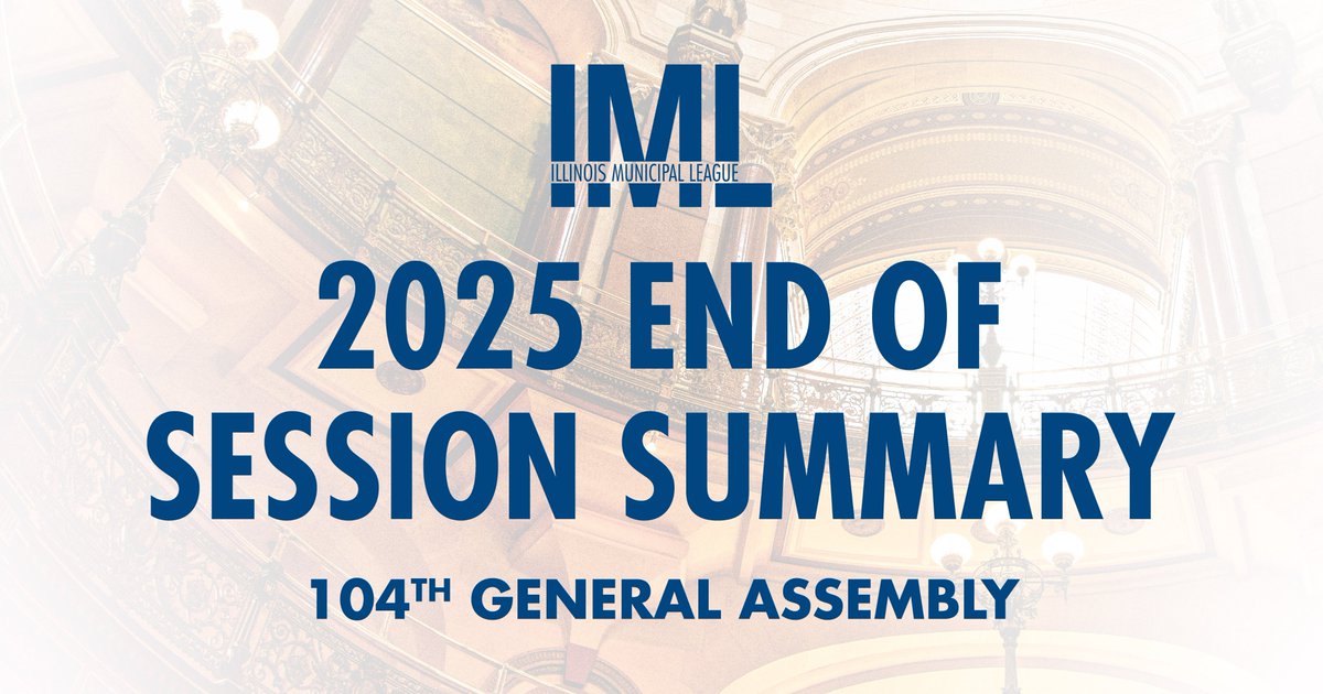 The 104th Illinois General Assembly adjourned its 2025 Spring Legislative Session.

Throughout the session, <a href="/IMLLeague/">IML</a> fought to protect local revenues, preserve municipal authority and push back against harmful mandates and preemptions.

We're proud to share our 2025 End of