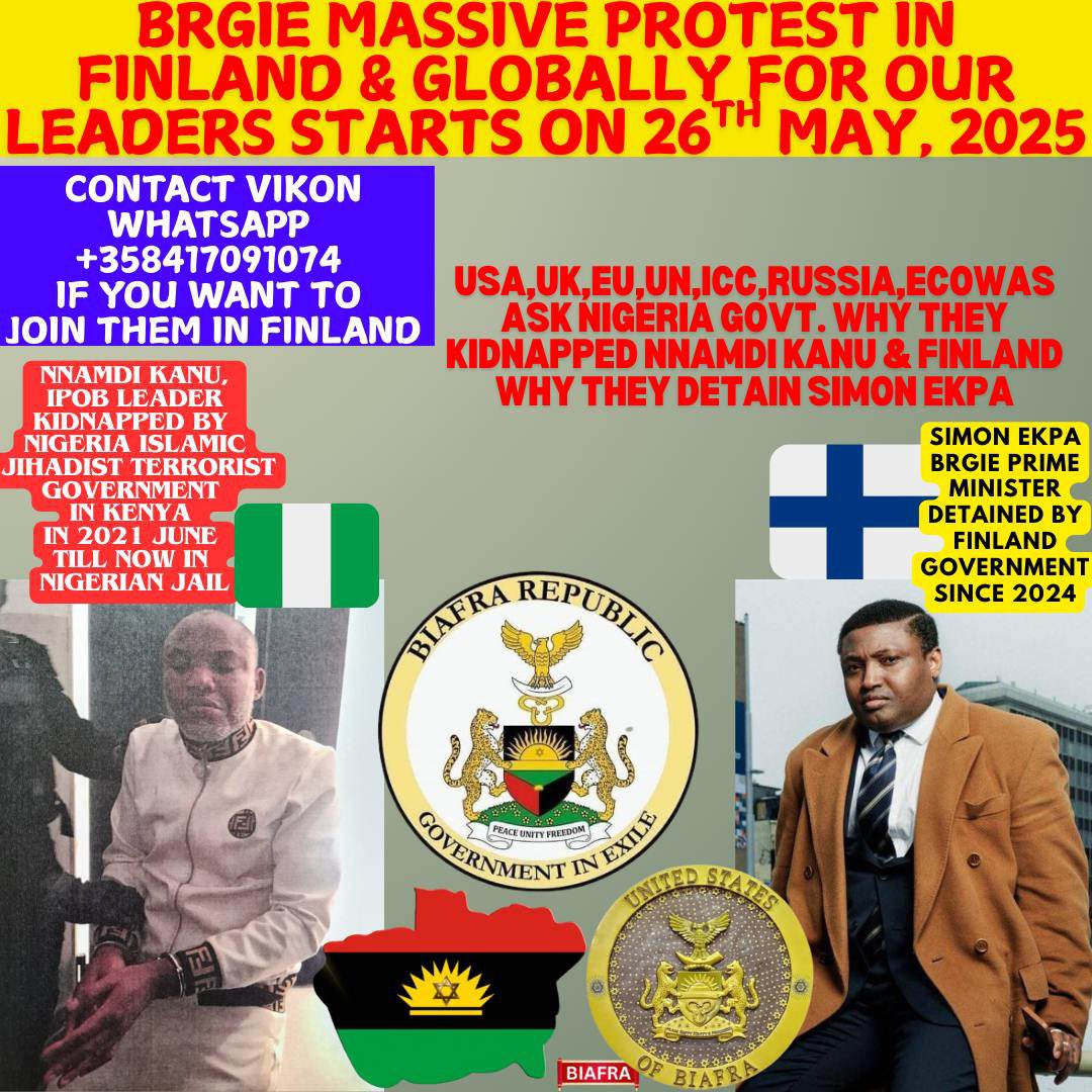 Biafrans all over the world that loves Biafra &amp; loves PM <a href="/simon_ekpa/">Simon Ekpa</a> carrying Biafra on his shoulders: it’s time to start your worldwide campaign protest now, now you know why BRGIE didn’t do premature protest, Get ready.