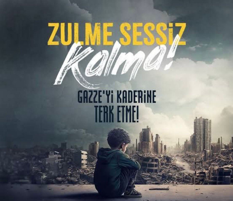Gazze'de çocuklar öldürülüyor.

Zulme Sessiz Kalma.