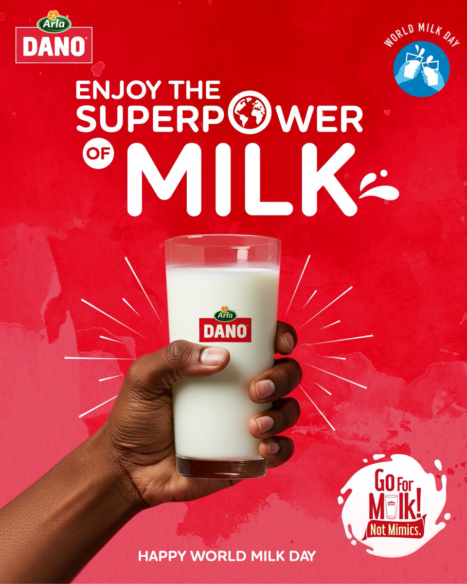 Raising a glass to real powerhouse nourishment! 🥛

Massive shoutout to the Creative Team for the world-class concept and design behind this impactful World Milk Day ad.

Happy World Milk Day!

#ThePowerofMilk #DanoMilking #YouDeserveQualityMilk #WorldMilkDay #GoForIt