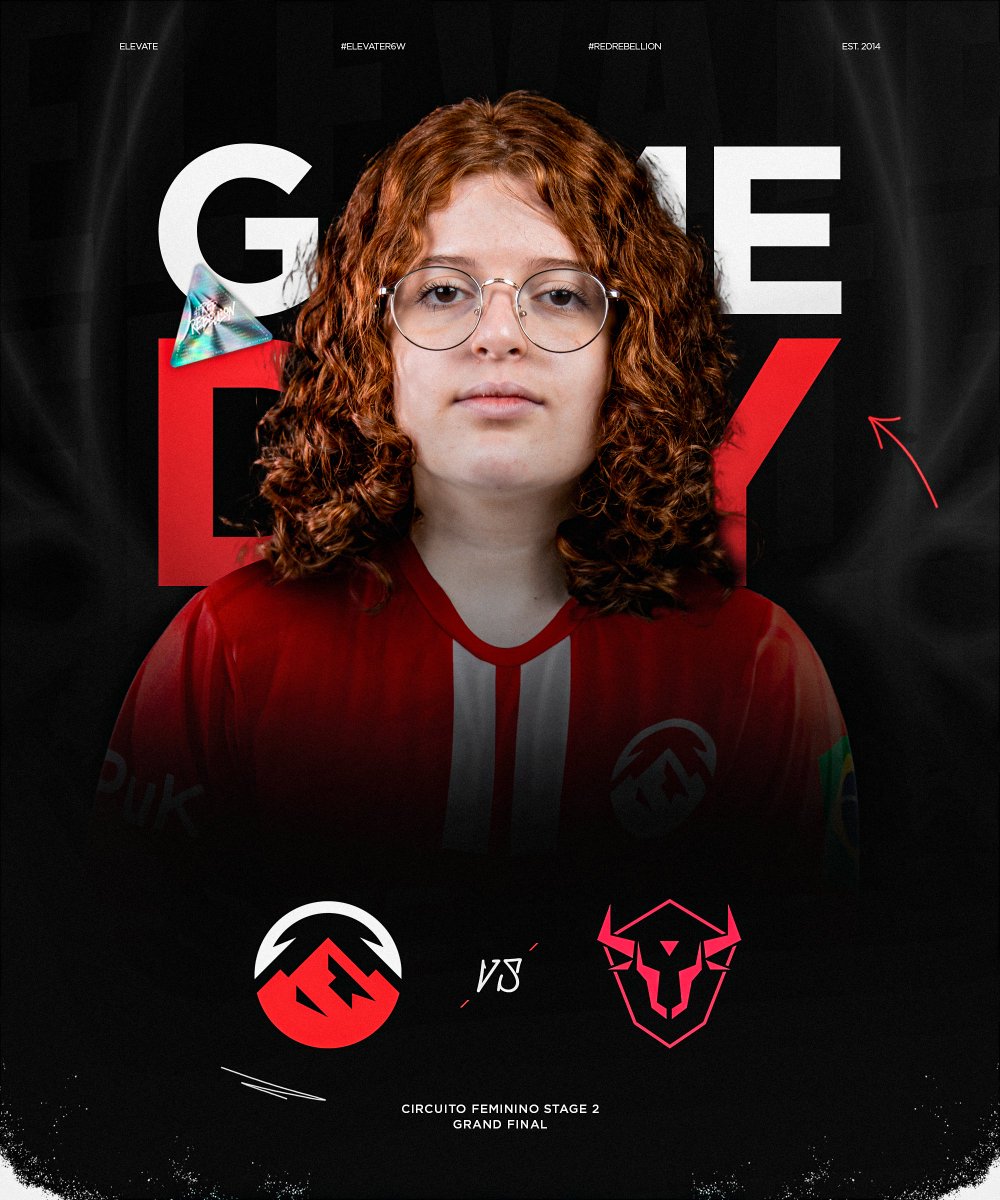 ELEVATE BR 🇧🇷 (@elevategg_br) on Twitter photo Chegou a hora da decisão! 🫡
Encaramos a <a href="/w7mesports/">w7m esports</a> pela grande final do Circuito Feminino Etapa 2 às 13h em MD3.
📺🔴🟣 <a href="/R6esportsBR/">R6 Esports Brasil 🇧🇷</a>
#ElevateR6W | #RedRebellion Chegou a hora da decisão! 🫡
Encaramos a <a href="/w7mesports/">w7m esports</a> pela grande final do Circuito Feminino Etapa 2 às 13h em MD3.
📺🔴🟣 <a href="/R6esportsBR/">R6 Esports Brasil 🇧🇷</a>
#ElevateR6W | #RedRebellion