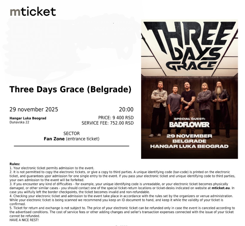 AlexChukharev's tweet photo. Так ладно, я был на TDG до распада, я был на TDG и Saint Asonia после ухода Адама. Грех не сходить на концерт после возвращения Адама, правильно? Если вдруг тоже идете на это в Белграде - пишите. https://t.co/dL7sVVPmSG