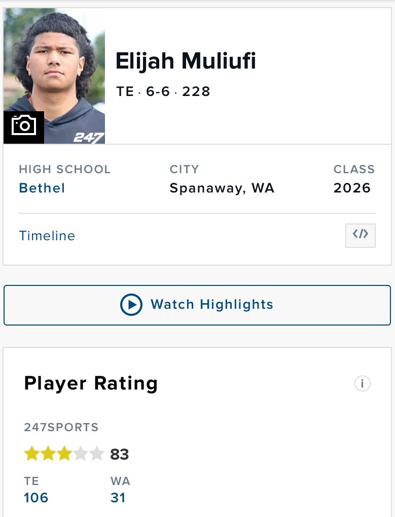 MuliufiElijah's tweet image. Thankful and blessed to be ranked as a 3 star! #AGTG
@BrandonHuffman @247Sports @CoachSwei @CoachDomser