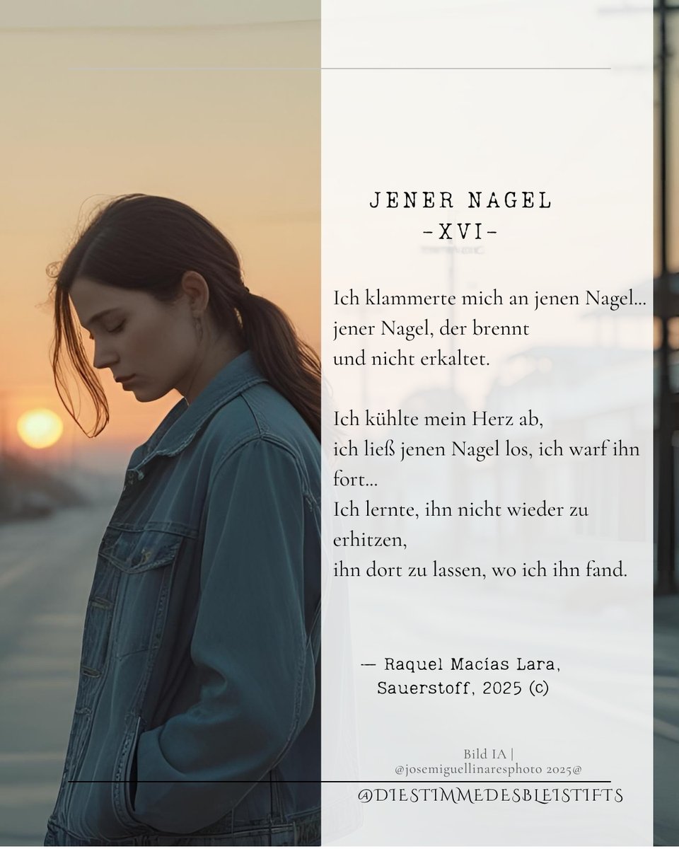 Sauerstoff, ein Gedichtband von Raquel Macías Lara beim Verlag <a href="/EditorialTalon/">editorial Talón de Aquiles</a> , thematisiert die lebenswichtige Notwendigkeit der Selbstfindung, um in einer jugendlichen Welt zu leben, in der Zweifel zur tiefsten Emotion wird.

— «Mi», 2025 ©