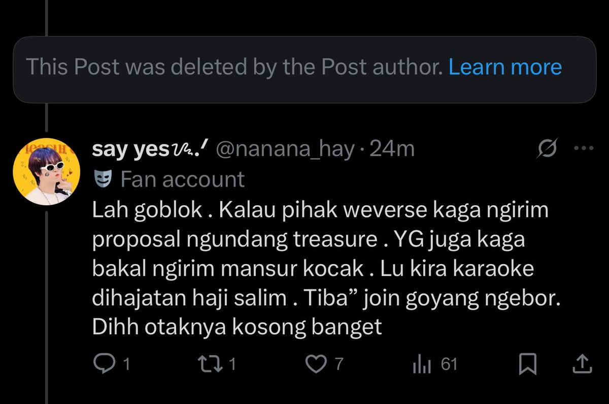 From this :                               To this :

Kenapa dihapus ? Malu kelihatan goblok nya ??
