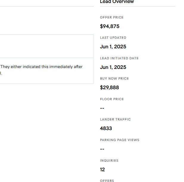 MostBay's tweet photo. First offer on the first day of June: π₯
A domain priced at $29K... and someone offered $94K. π³π°
Umm... what does it mean? Are we playing reverse psychology or just June madness? π€―π
Either way, Iβm listening! ππ
#Domainnames #domaining #JuneSurprise #domainlife https://t.co/EryL3899Nl