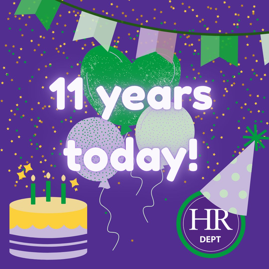 HR Dept Wilmslow turns 11 today! Where does the time go? 

#hrsupport #smallbusiness #businessbirthday