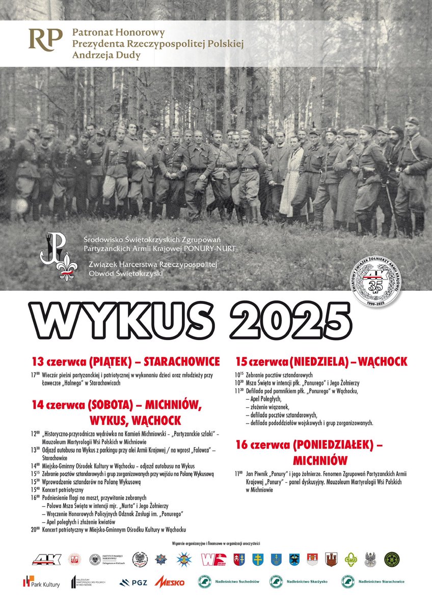 Zapraszamy w Góry Świętokrzyskie. Dziękujemy <a href="/prezydentpl/">Kancelaria Prezydenta RP</a> za Patronat Honorowy. 13-16 czerwca 2025 🇵🇱