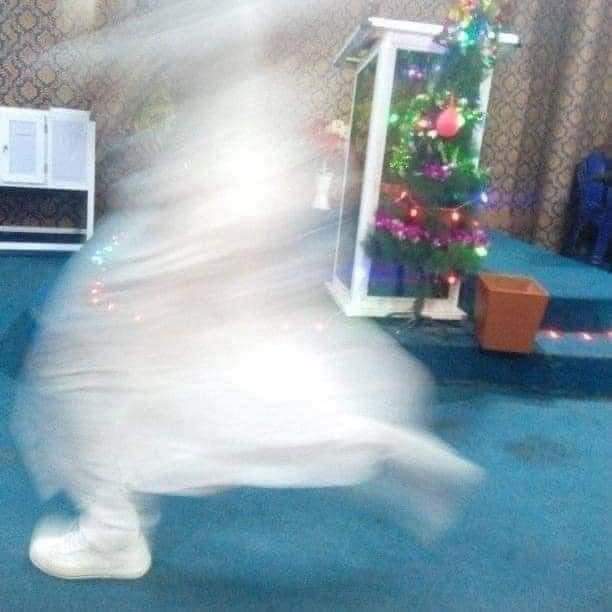 An Angel was caught on camera but my question is one, why is the Angel wearing Air force 1 ???