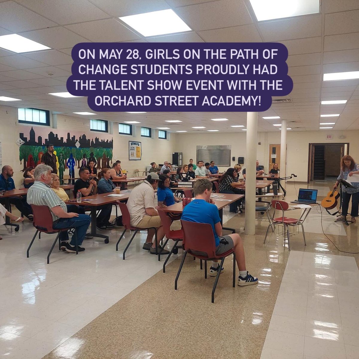 girlsinPChange's tweet image. On May 28, Girls on the Path of Change students proudly had the talent show event with the Orchard Street Academy! It was an incredible experience, running with nice instruments, songs, filled with energy and unity. 
#TalentShowcase 
#GirlsOnThePathOfChange 
#OrchardStreetAcademy