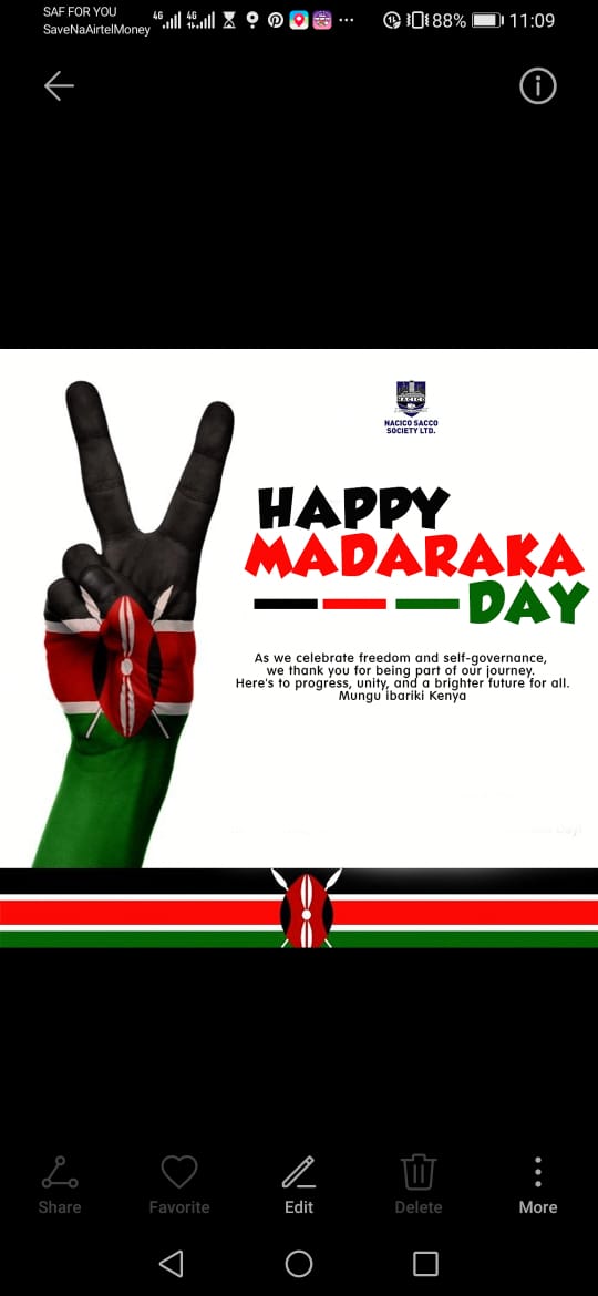 We wish you a joyful Madaraka Day!

May this day remind us of the strength in unity, the value of freedom, and the importance of building a prosperous future together.

#MadarakaDay2025
#HappyMadaraka